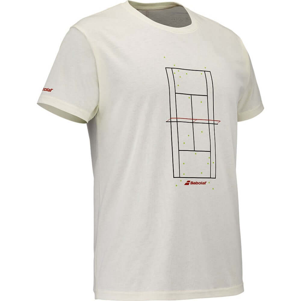 Men's T-shirt Babolat Exercise Message Tee Cannoli Cream