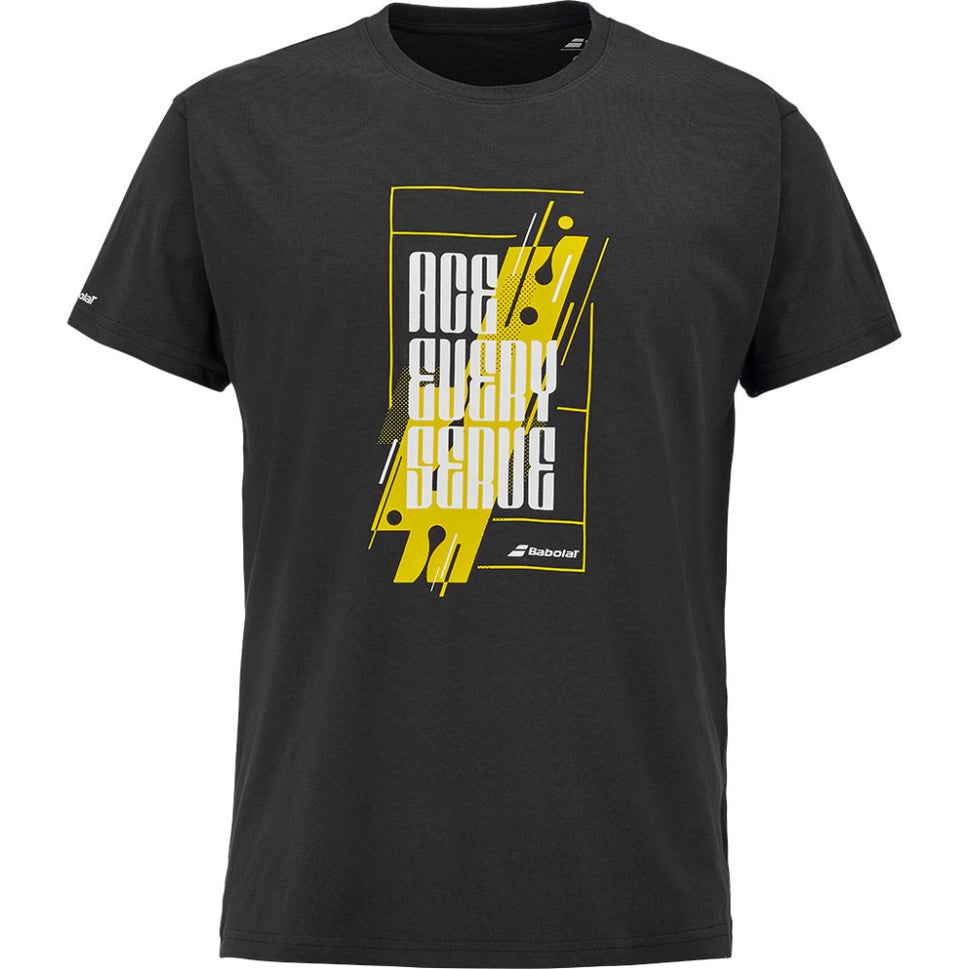 Tricou bărbătesc Babolat Exercise Message Tee Negru