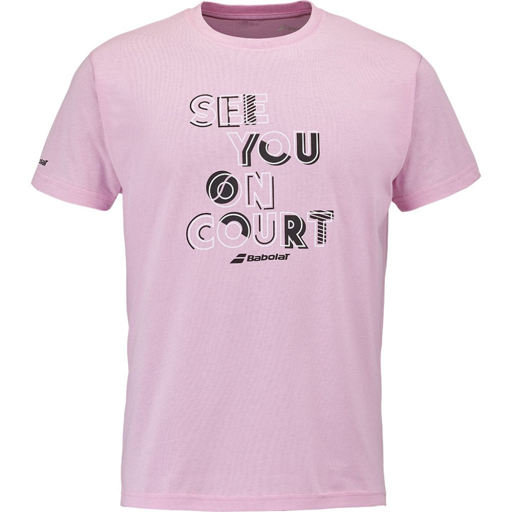 Tricou bărbătesc Babolat Exercise Message Lilac
