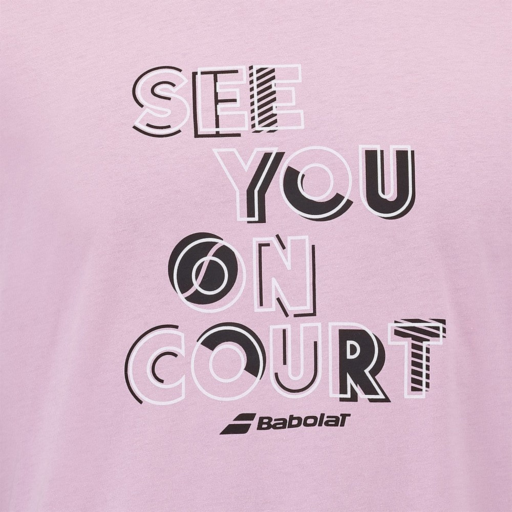 Tricou bărbătesc Babolat Exercise Message Lilac