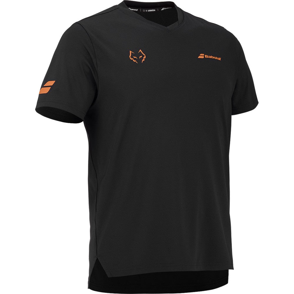 Падел тениска BABOLAT CREW NECK TEE J/ LEBRON BLACK