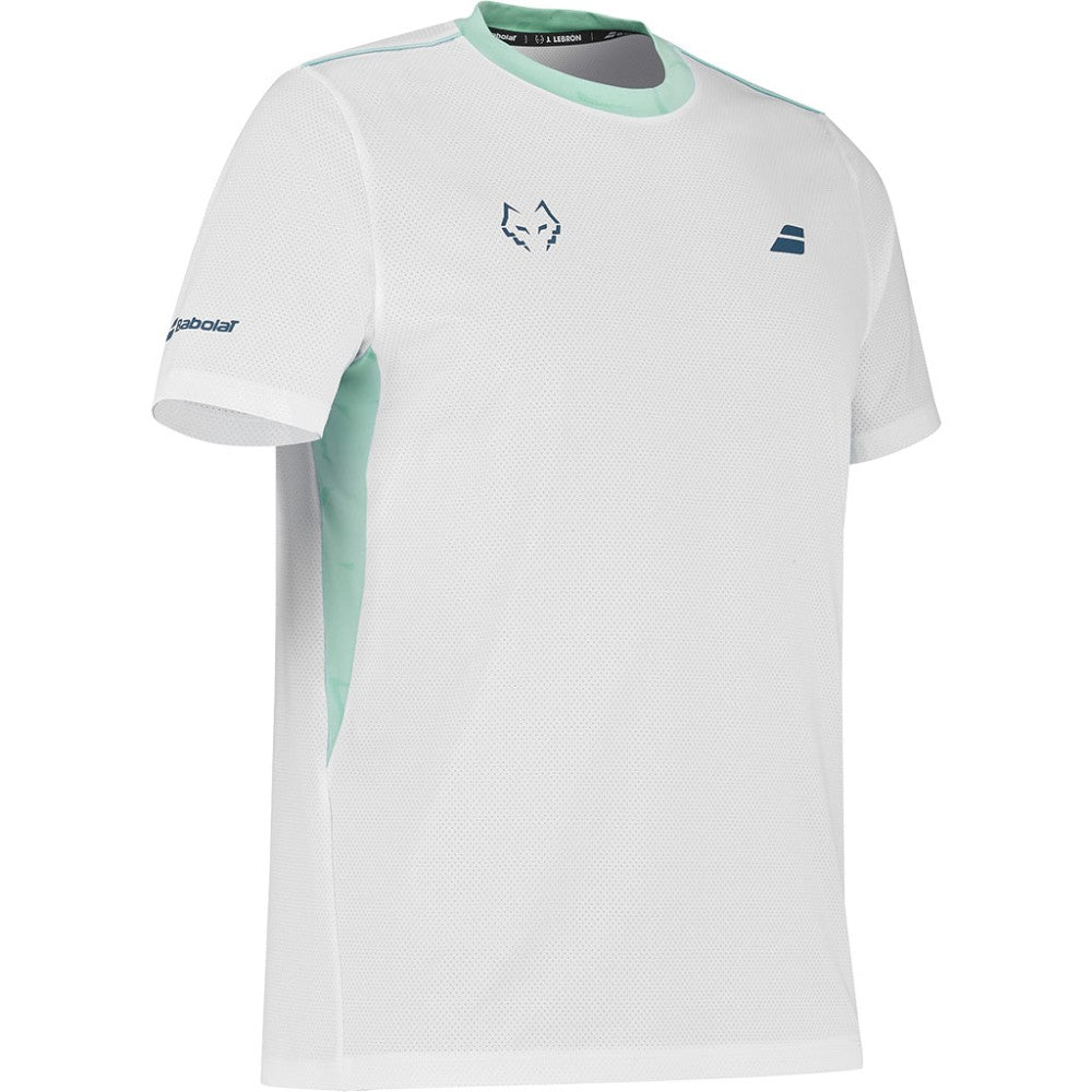 Muška majica Babolat s okruglim izrezom Tee Juan Lebron (bijela)