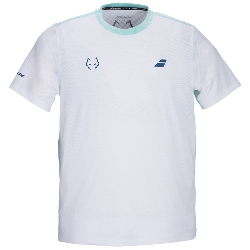 Muška majica Babolat s okruglim izrezom Tee Juan Lebron (bijela)
