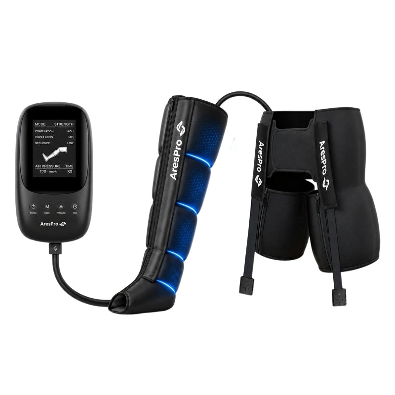 Professional AresPro Pressotherapy System Air Compression for Legs and Pelvic Cuff