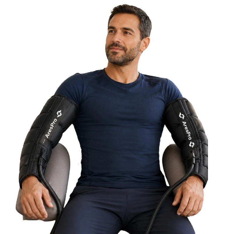 AresPro Lymphatic Drainage Massager for Legs, Arms, and Shorts – Complete Premium Pressotherapy Set