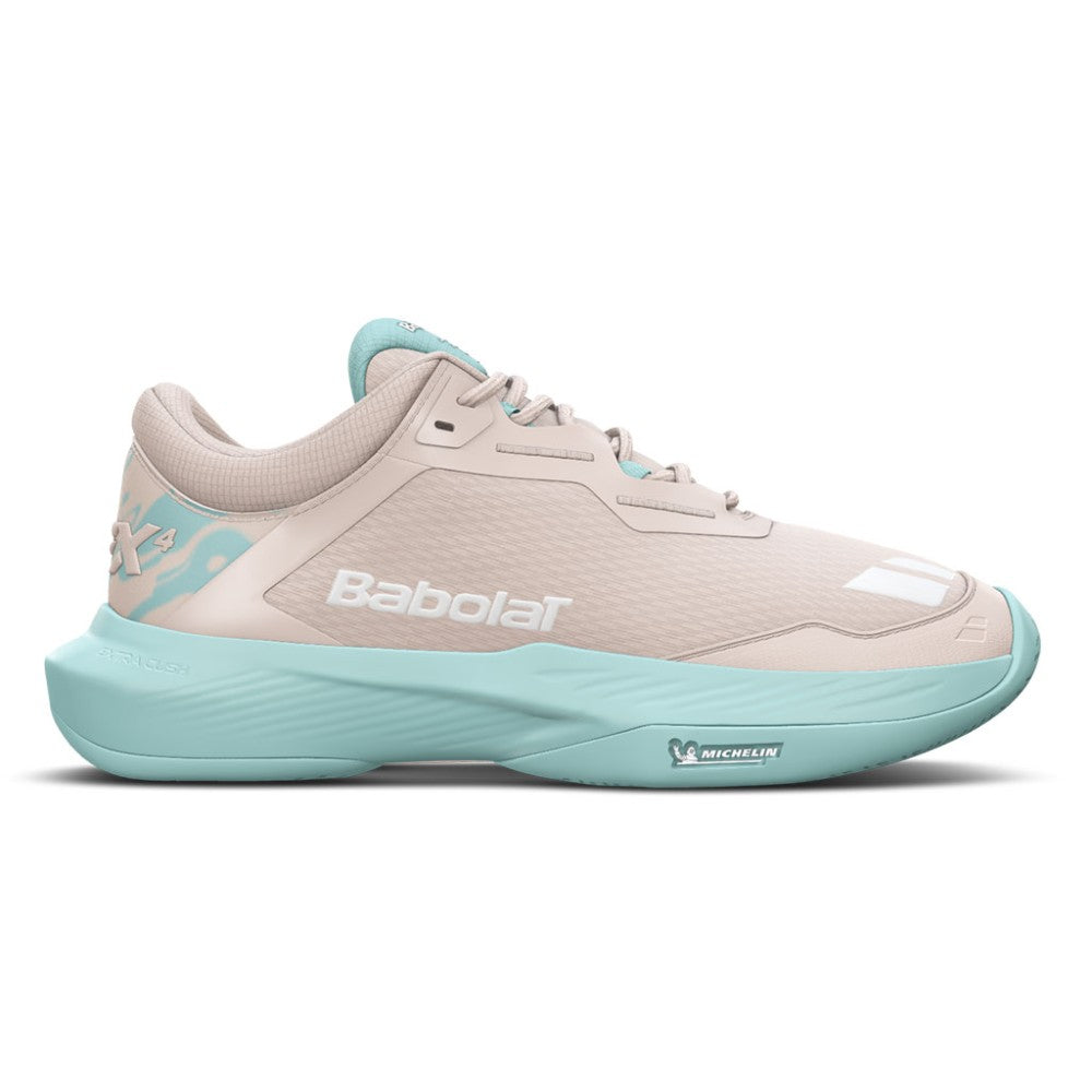 Model in light pink and blue, suitable for all surfaces and an excellent choice for female competitors and recreational players.