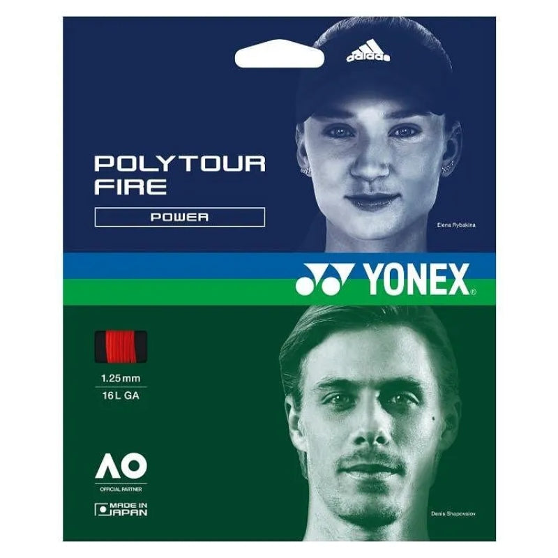 Кордаж Yonex Polytour Fire 1.25/16 - тенис кордаж в AllCourt