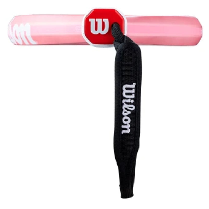 Падел ракета Wilson Blade LS V4 Pink с черна дръжка и розов дизайн, идеална за тенис и падел.