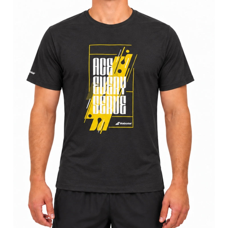 Tricou bărbătesc Babolat Exercise Message negru