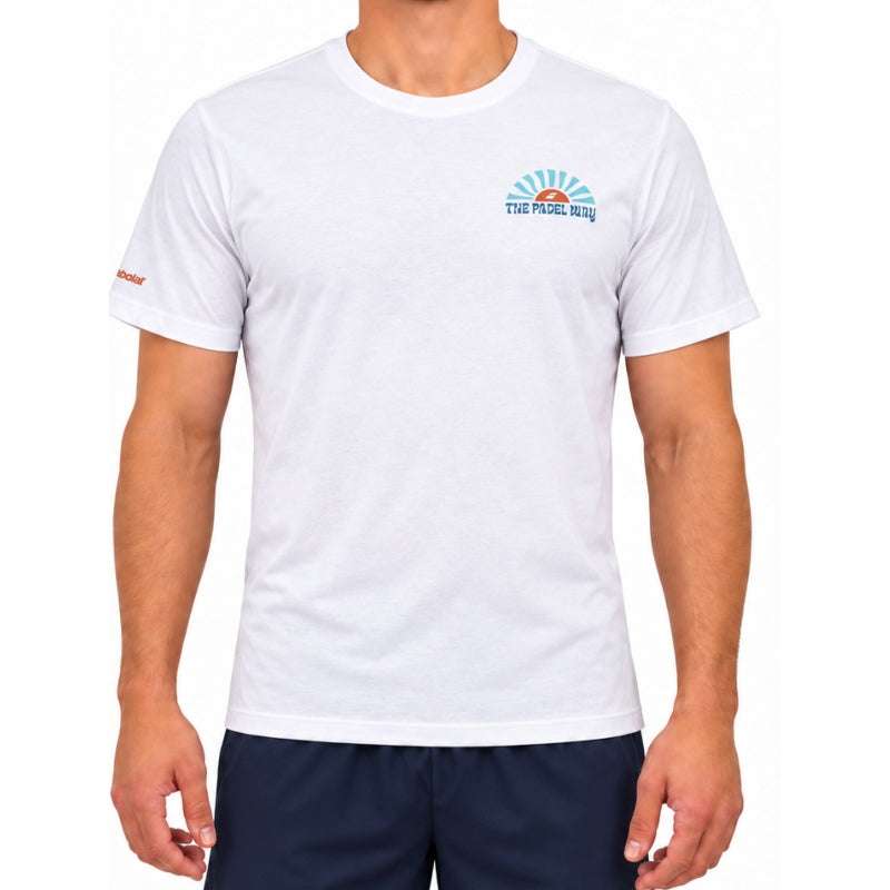 Tricou pentru bărbați Babolat Perf din bumbac alb