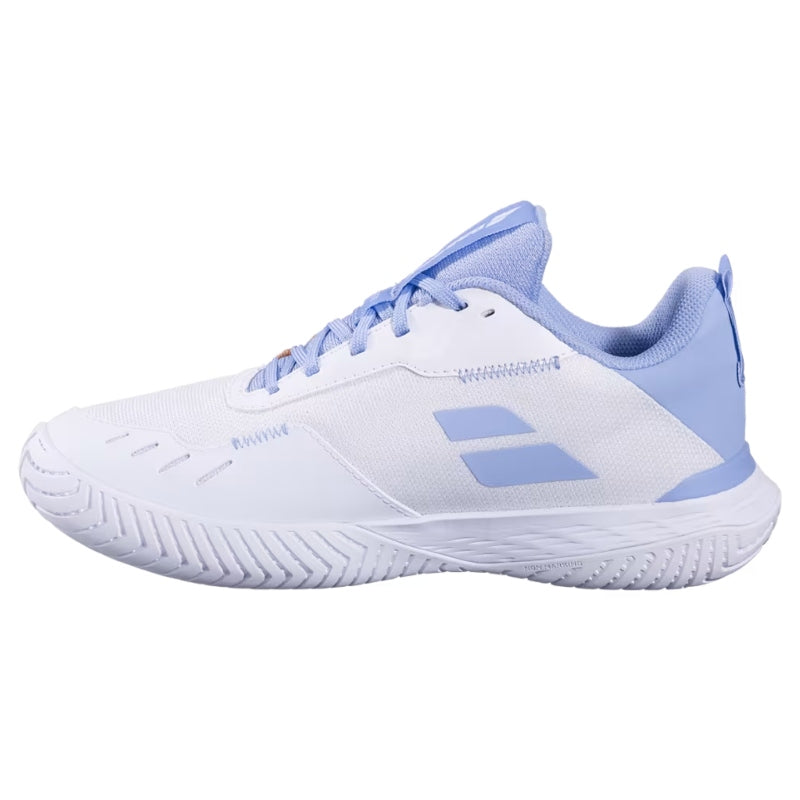 Pantofi sport de damă Babolat SFX EVO AC Women White/Forever Blue