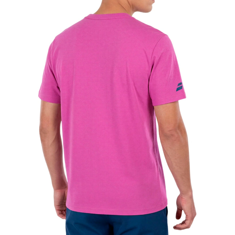 Men's Babolat Cotton Tee J. Lebbbron Raspberry T-shirt