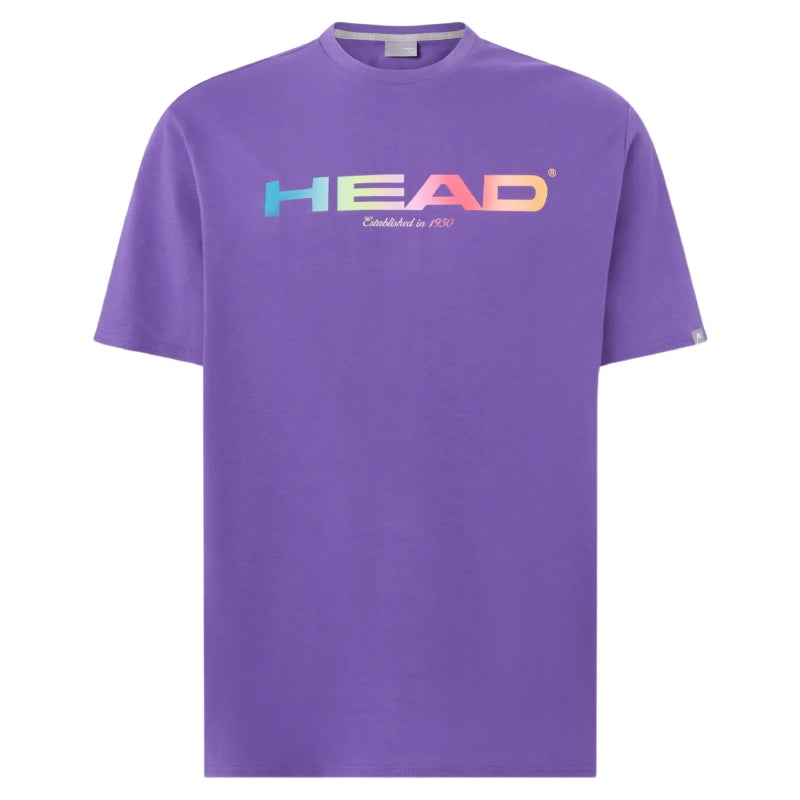 Men's Head Rainbow Purple Tennis T-Shirt