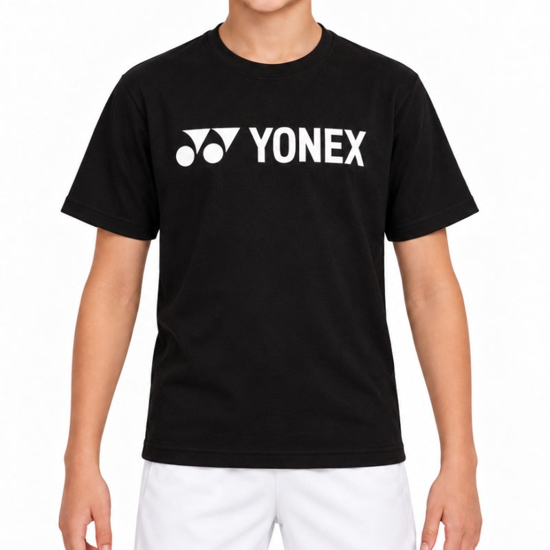 Tricou de tenis pentru copii Yonex din bumbac Junior Black