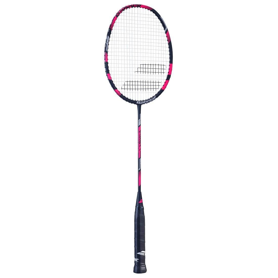 Бадминтон ракета Babolat FIRST I Pink (наплетена) – лека и маневрена за начинаещи играчи, алуминий/графит