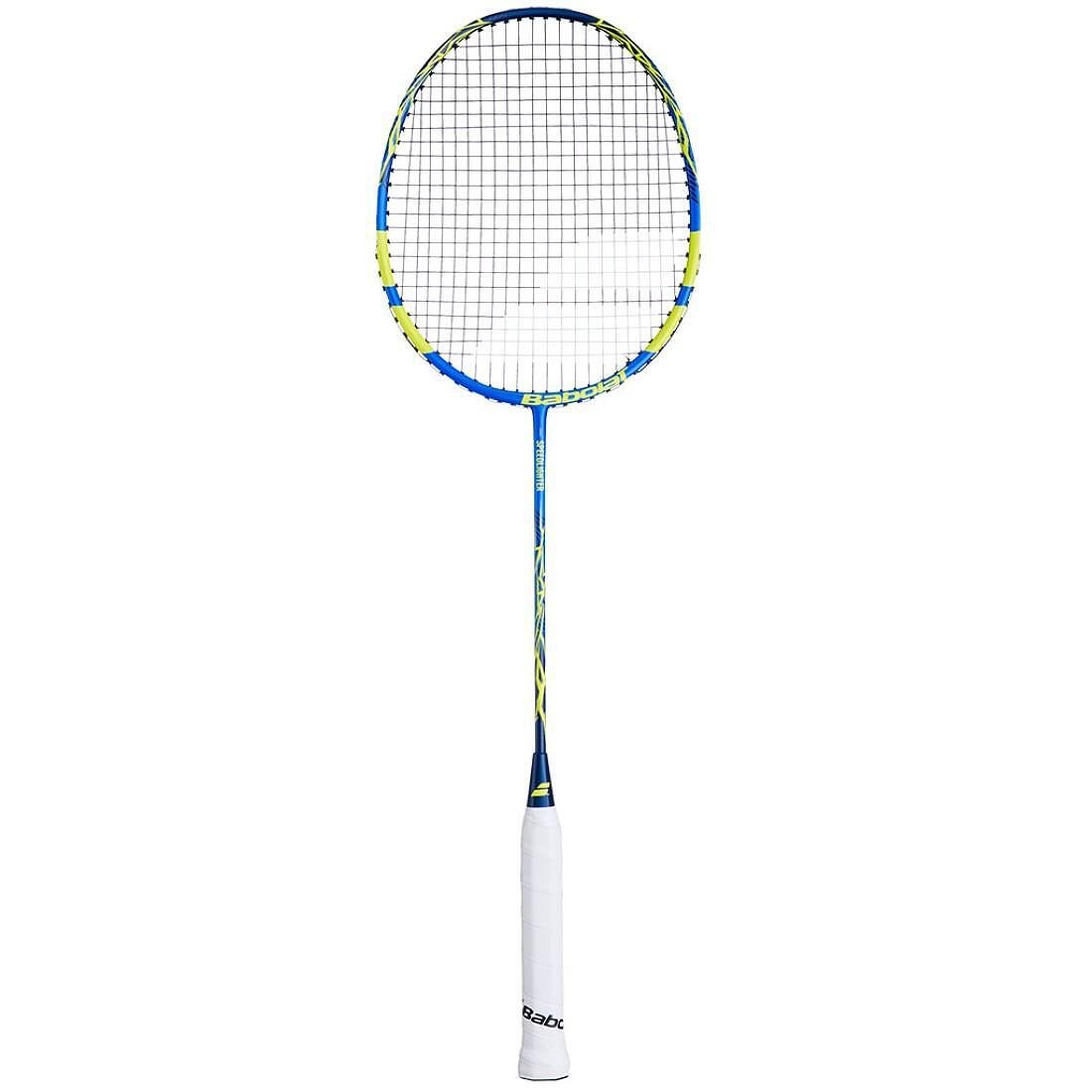 Бадминтон ракета Babolat PRIMER SPEEDLIGHTER (наплетена) за начинаещи, лека алуминиева конструкция и по-къс грип за контрол
