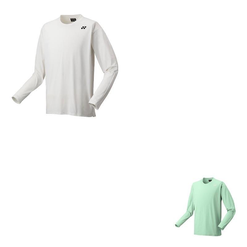 Yonex UNISEX peppermint long-sleeve top in mint green and white, a lightweight and stylish Yonex sports top