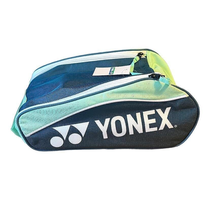 Чанта за маратонки Yonex Sports Shoe Bag Petrol/Mint – цип, 36x24x16 см, 100% полиестър. Yonex, тенис сакове, падел ракети.