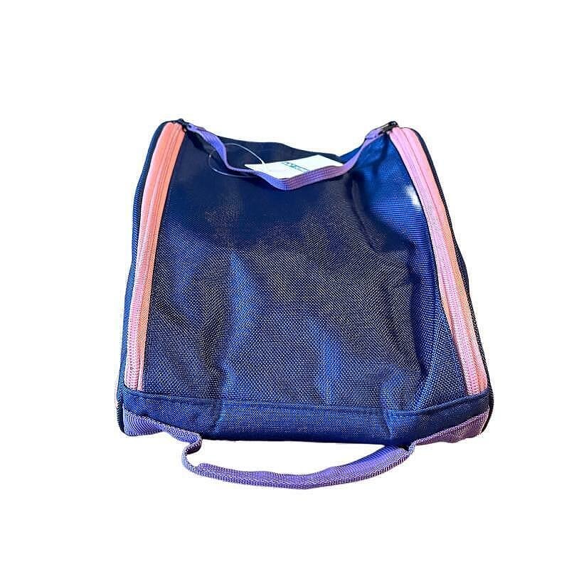Чанта за маратонки Yonex Sports Shoe Bag Midnight/Navy - синя чанта с цип за съхранение на обувки, 36x24x16 см, 100% полиестър