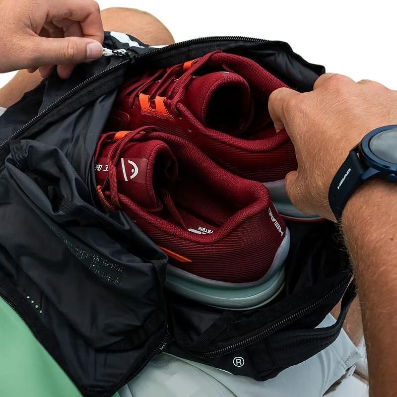 Geantă pentru încălțăminte HEAD Tour Black 260704 – geantă sport neagră pentru o pereche de pantofi, ideală pentru fitness și călătorii.