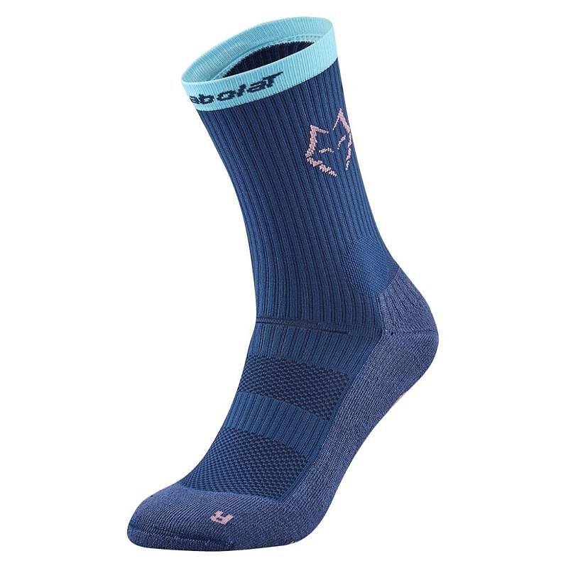Babolat MID CALF LEBRON socks - estate blue, cyan blue for padel, comfort and support during play