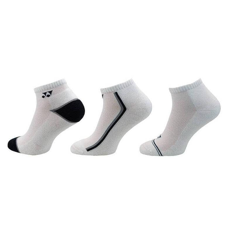 Yonex Low cut socks - size S, 3 pairs, white Yonex sports socks for tennis and badminton