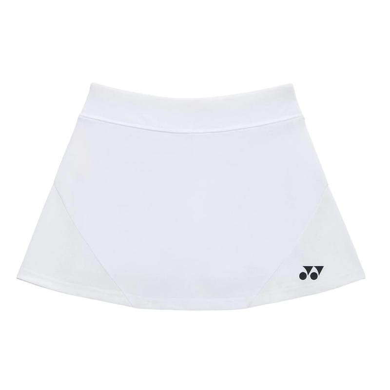 Yonex 26194J Kids' Skirt (with shorts) White – white sports skirt for badminton and tennis with comfort and freedom of movement