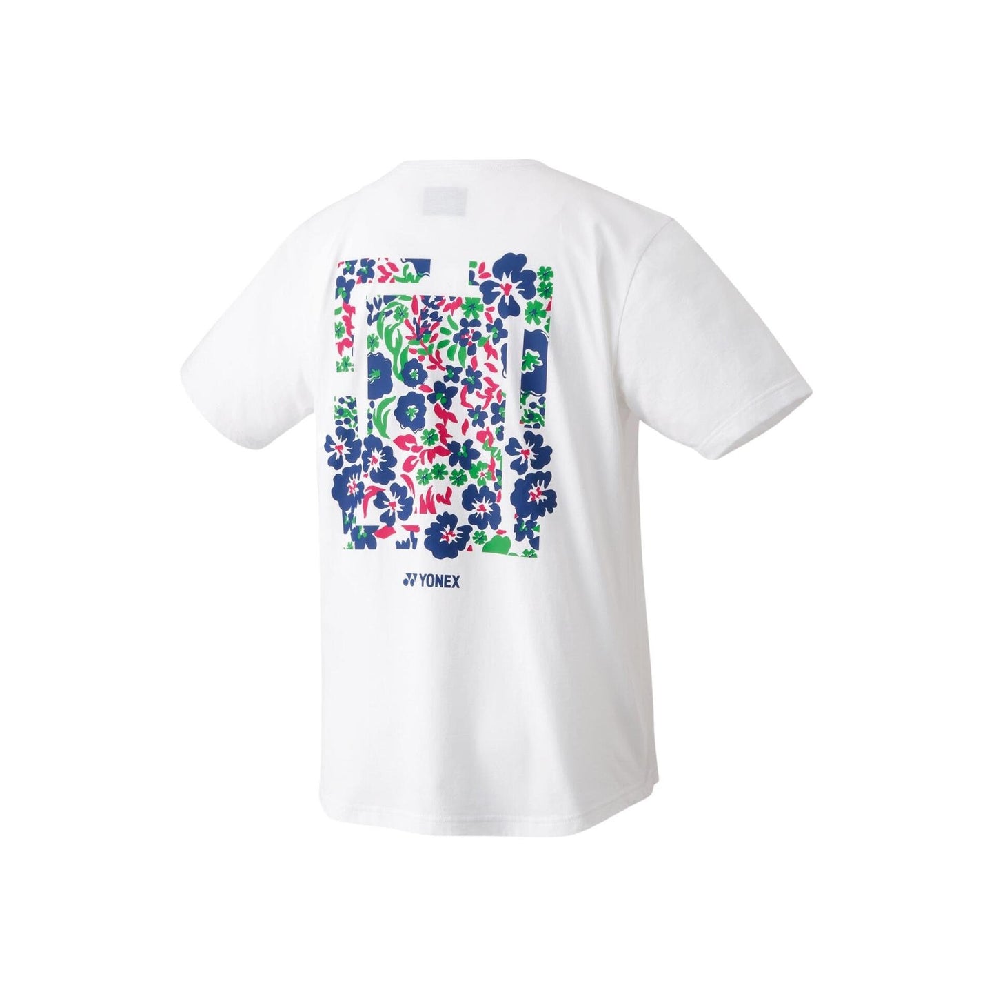 Tricou de damă Yonex 2023, echipament de tenis alb din 100% bumbac pentru tenis și padel, design floral elegant