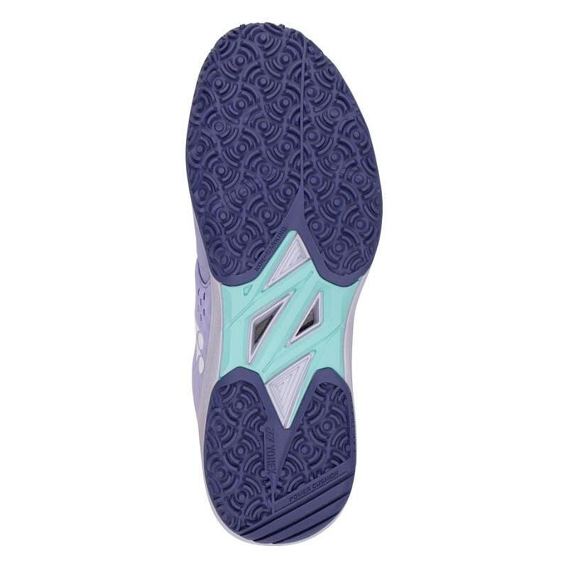 Women's Yonex PC SONICAGE CLAY Mist Purple with a durable tennis outsole and comfort on the court