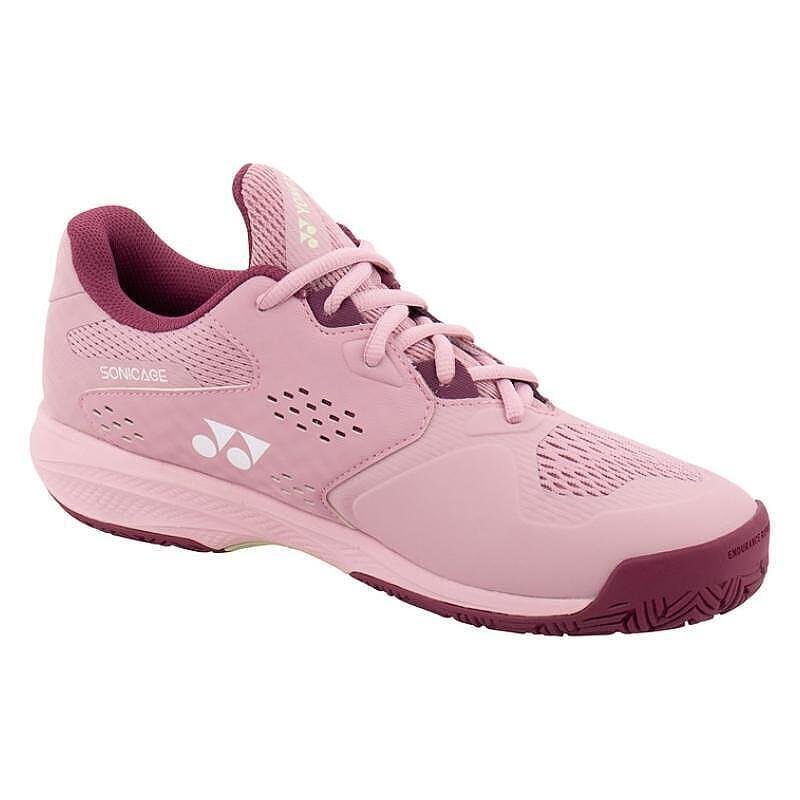 Women's Yonex PC SONICAGE CLAY Smoke Pink shoes – tennis shoes for comfort, stability, and quick movement on court