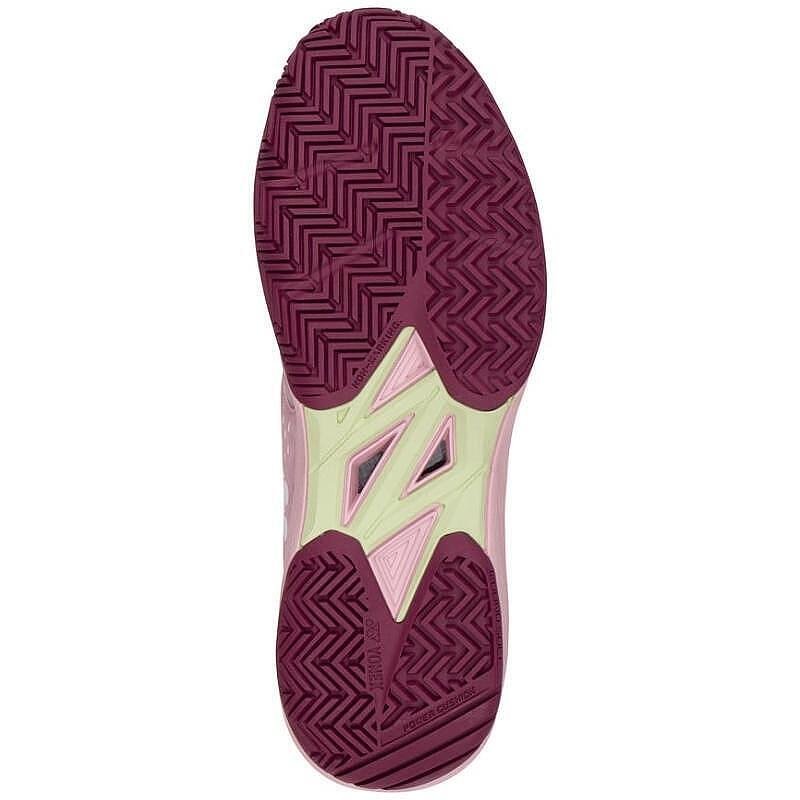 Women's Yonex PC SONICAGE CLAY Smoke Pink shoes with a comfortable outsole and stable support for tennis