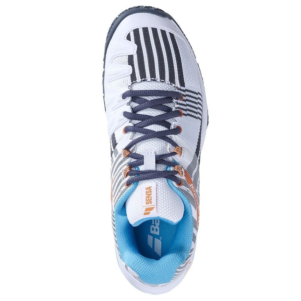 Дамски падел маратонки Babolat SENSA WHITE / CANYON SUNSET – стабилни и удобни маратонки за падел
