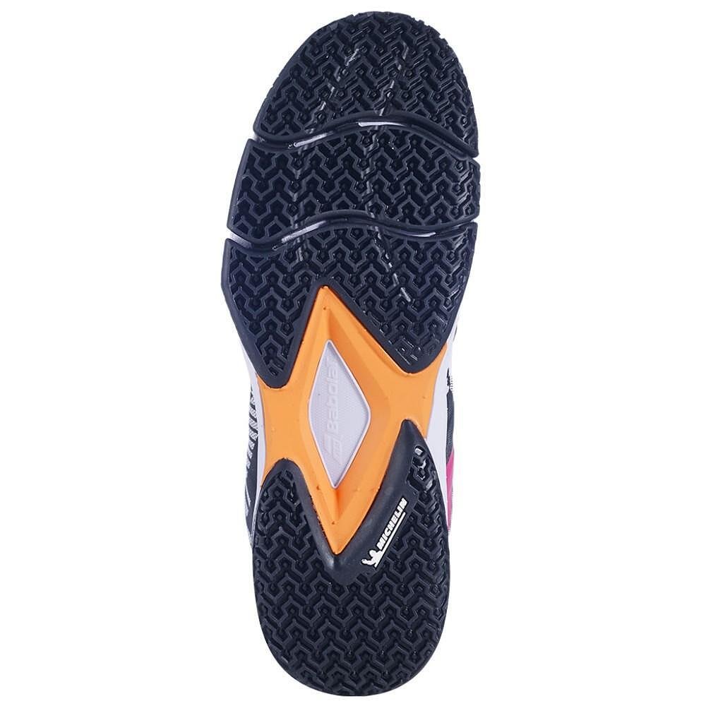 Дамски падел маратонки Babolat SENSA BLACK / ROSEBERRY – стабилни, удобни и издръжливи за падел корта.