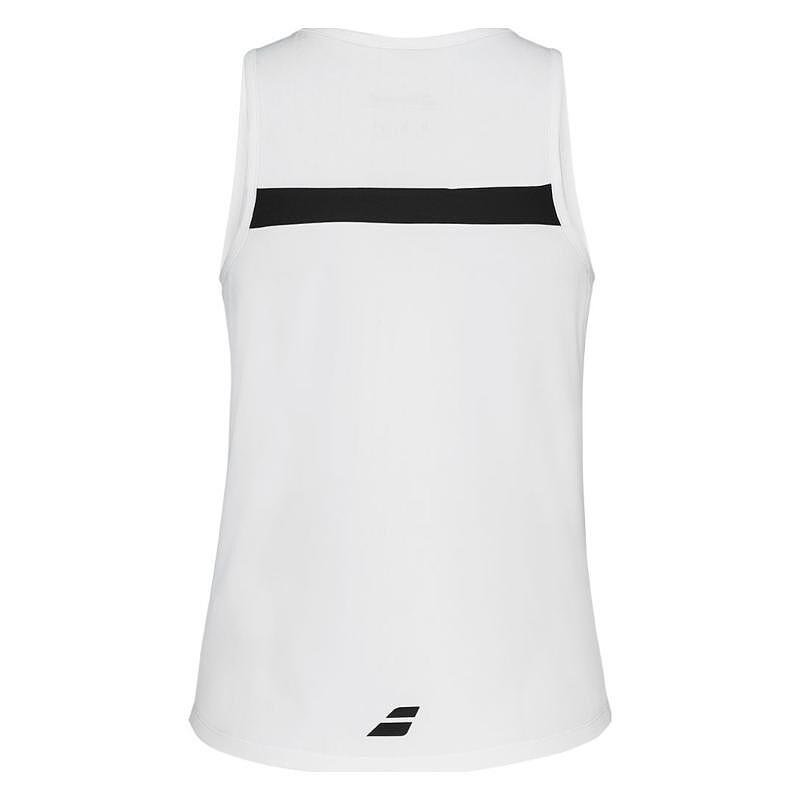 Дамски потник Babolat PADEL TANK - white – бял дамски потник за падел с еластична и дишаща материя