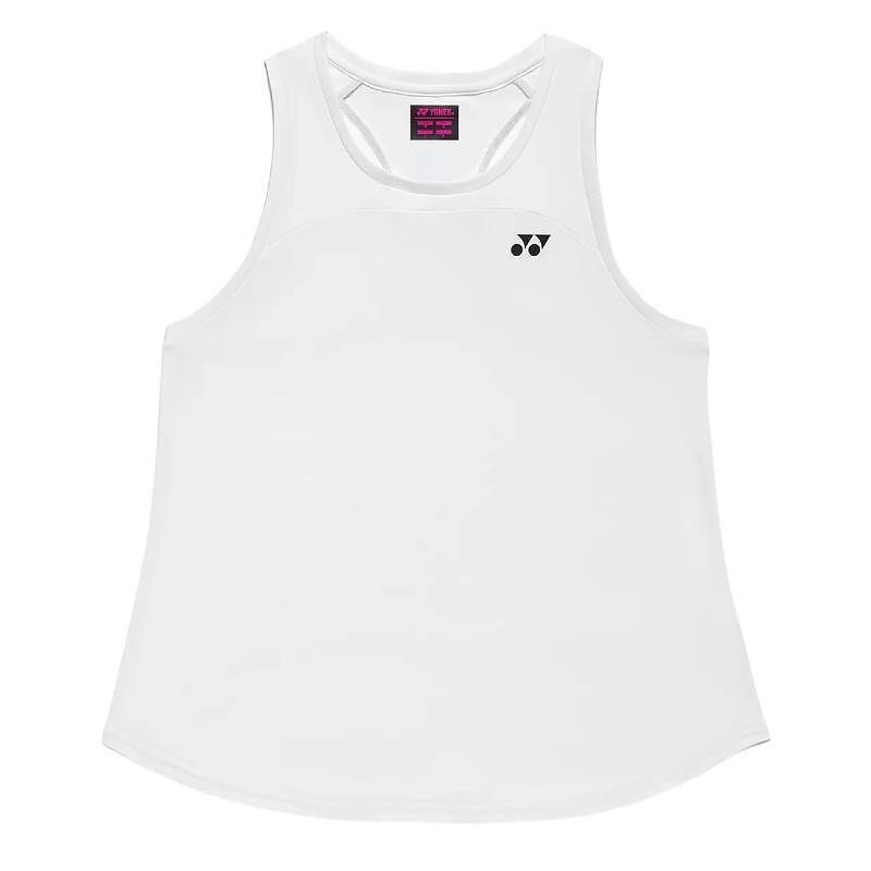 Дамски потник Yonex 16853 White бял спортен потник за тенис и тренировки с Racerback за свобода на движение
