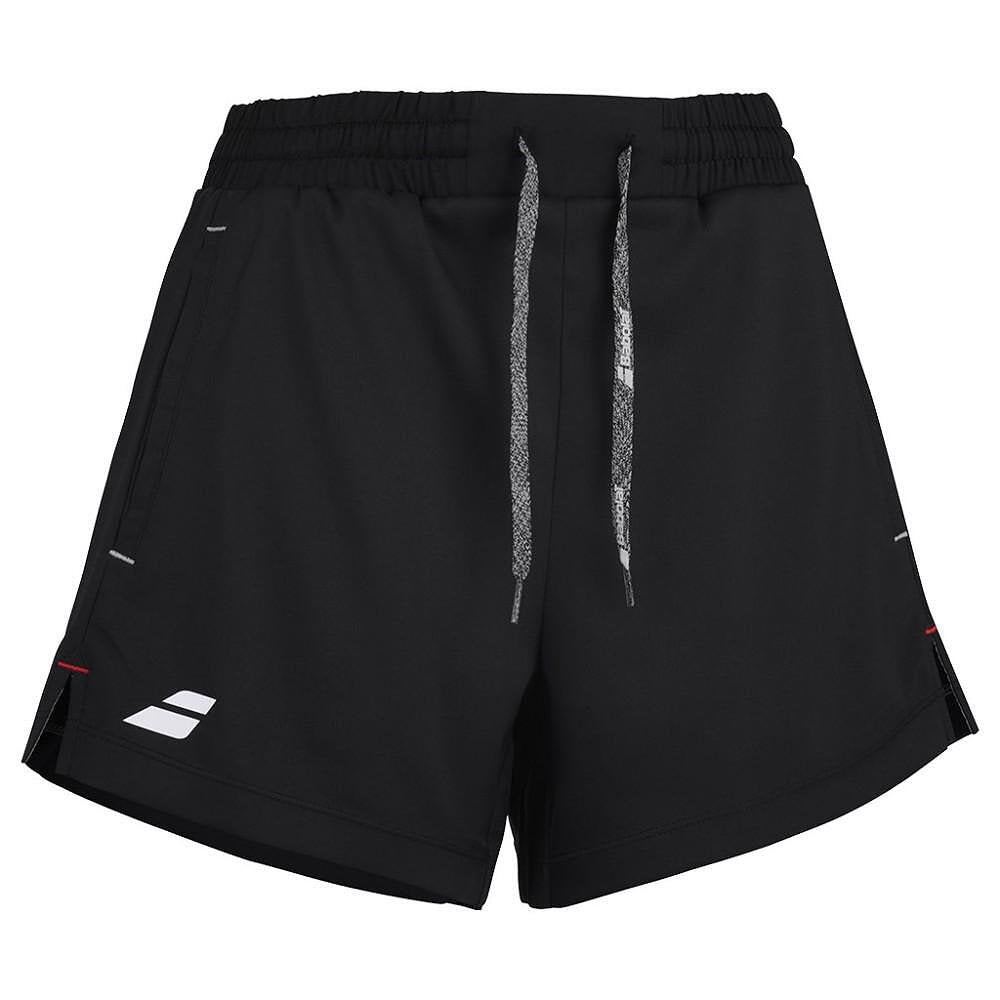 Women's Babolat EXERCISE SHORT shorts - black - stylish black sports shorts for tennis and training