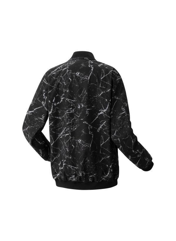Yonex Black children's top, black club tracksuit top for boys, 100% polyester.