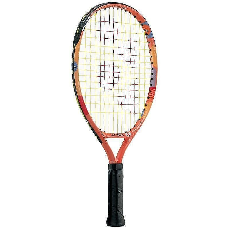 Yonex Junior 17 Coral Orange tennis racket for kids and beginners, lightweight and comfortable, with stickers as a gift