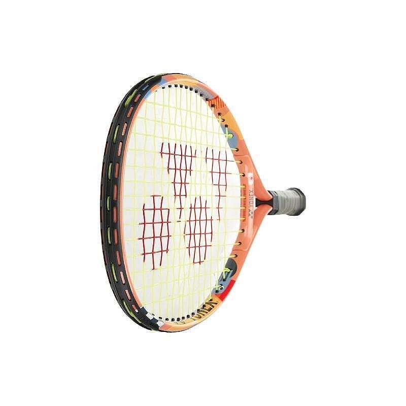 Yonex Junior 19 Coral Orange tennis racket, a lightweight Yonex junior tennis racket for ages 4-6 with control and comfort.
