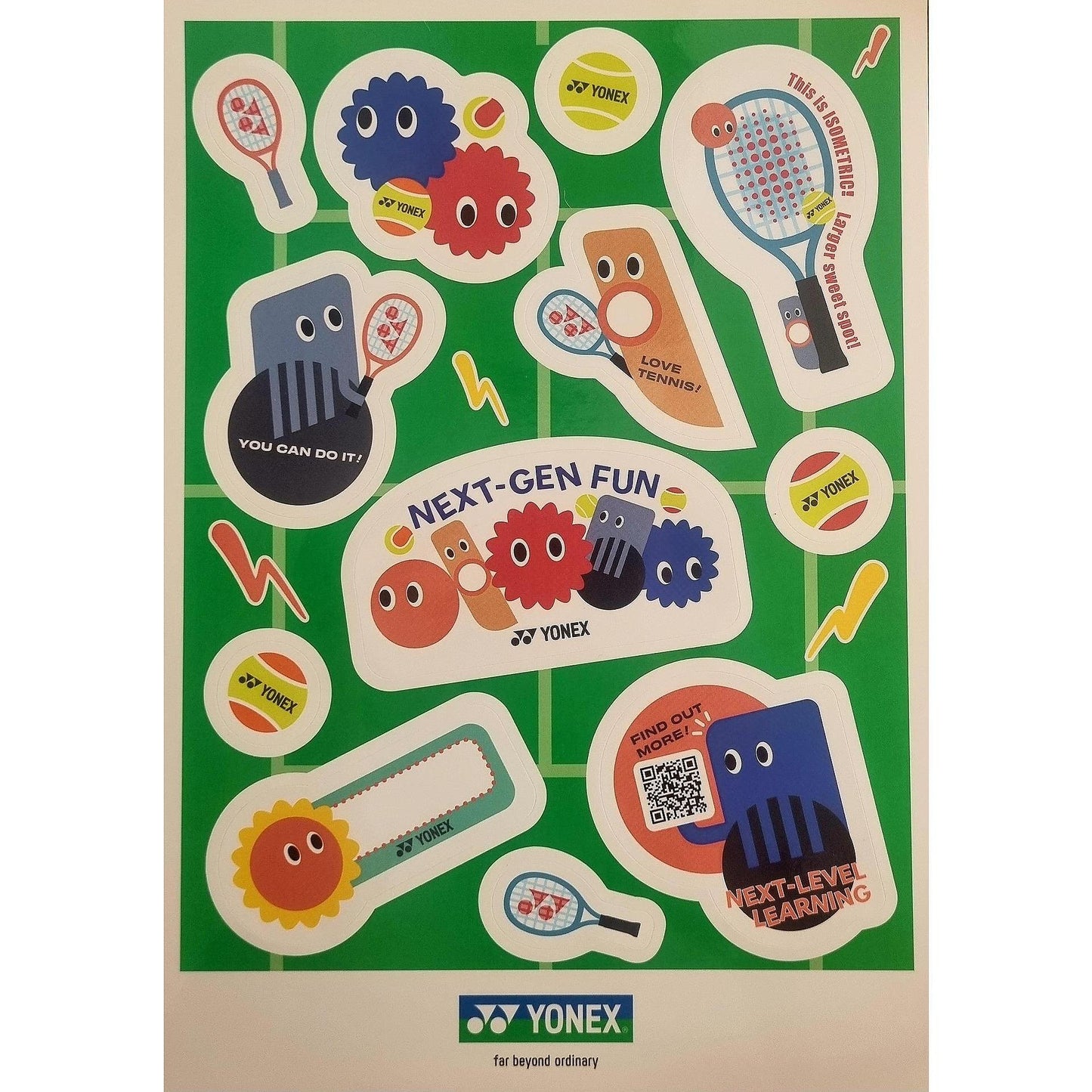 Yonex Junior 19 Coral Orange tennis racket with gift Yonex stickers for kids, ideal for first steps in tennis