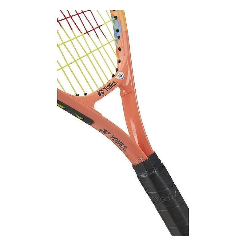 Yonex Junior 21 Coral Orange tennis racket for children, lightweight and comfortable, with cover and control for proper technique
