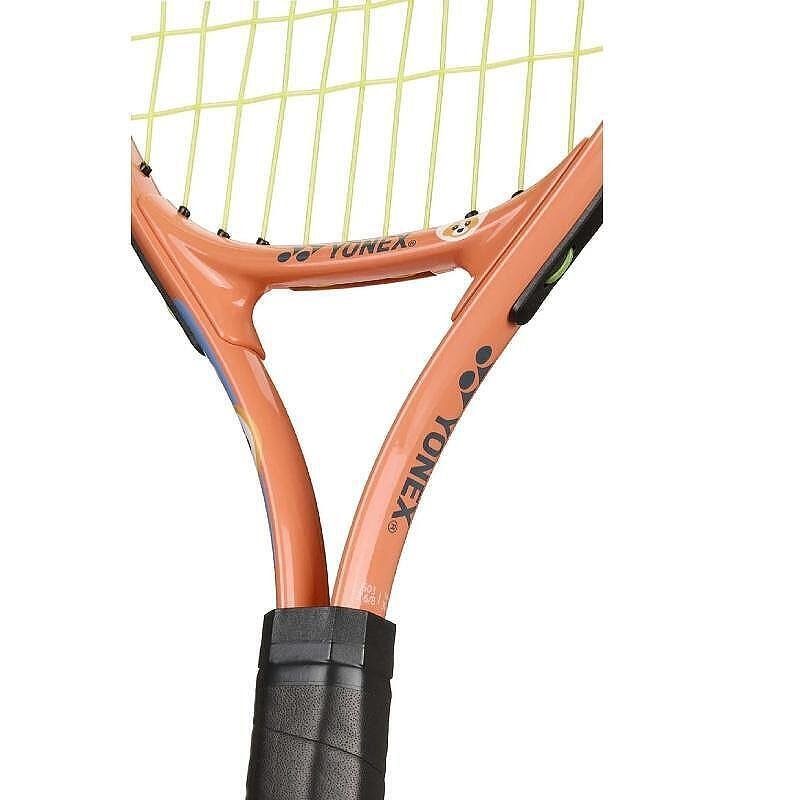 Yonex Junior 23 Coral Orange tennis racket for children 6-8 years old, lightweight aluminum tennis racket with cover