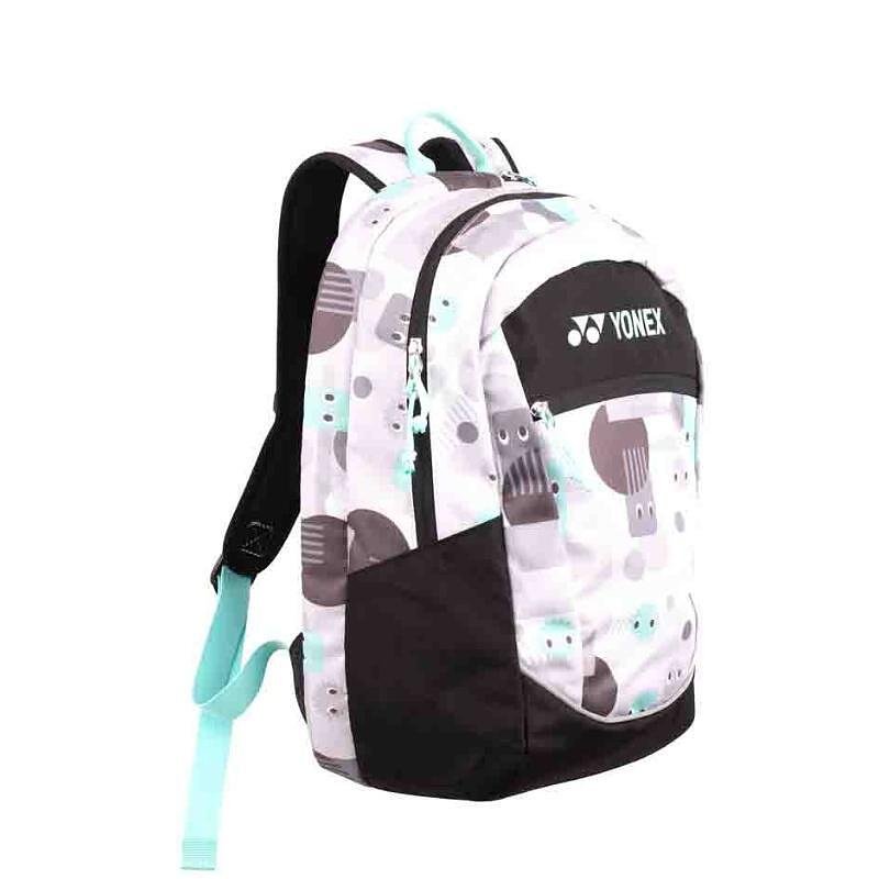 Rucsac pentru copii Yonex 15L Gray Black pentru echipament de tenis, un rucsac de tenis confortabil și compact, cu reflectoare și curea de piept