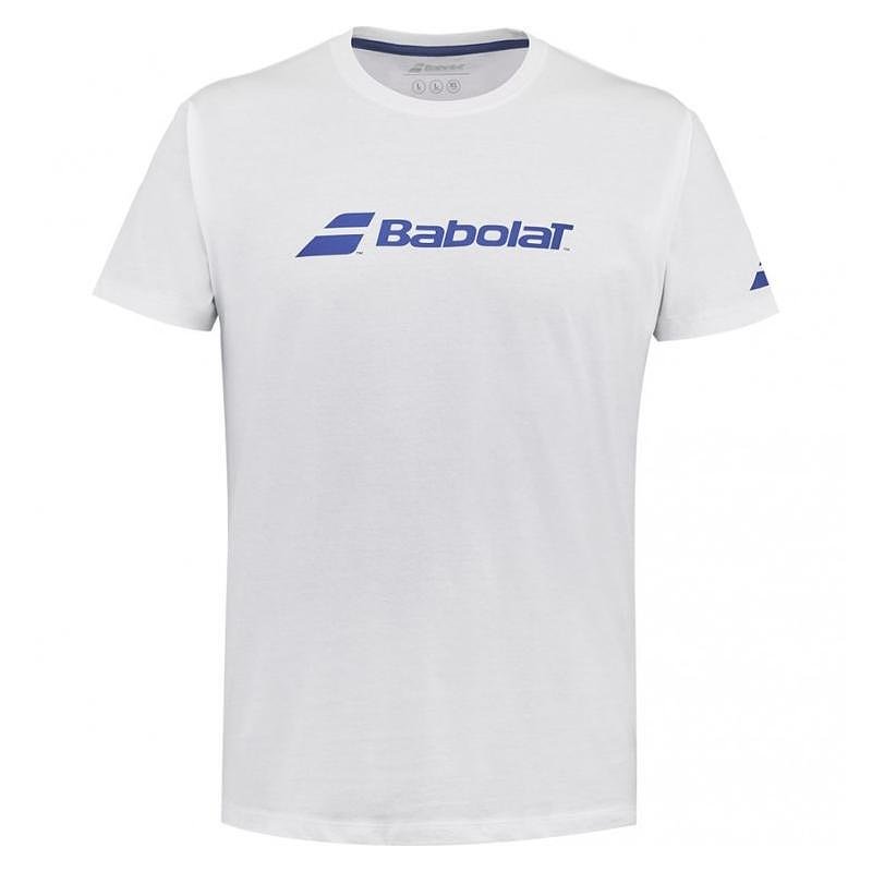 Детска тениска Babolat EXERCISE TEE - бял за тренировки и мачове, удобна спортна тениска Babolat