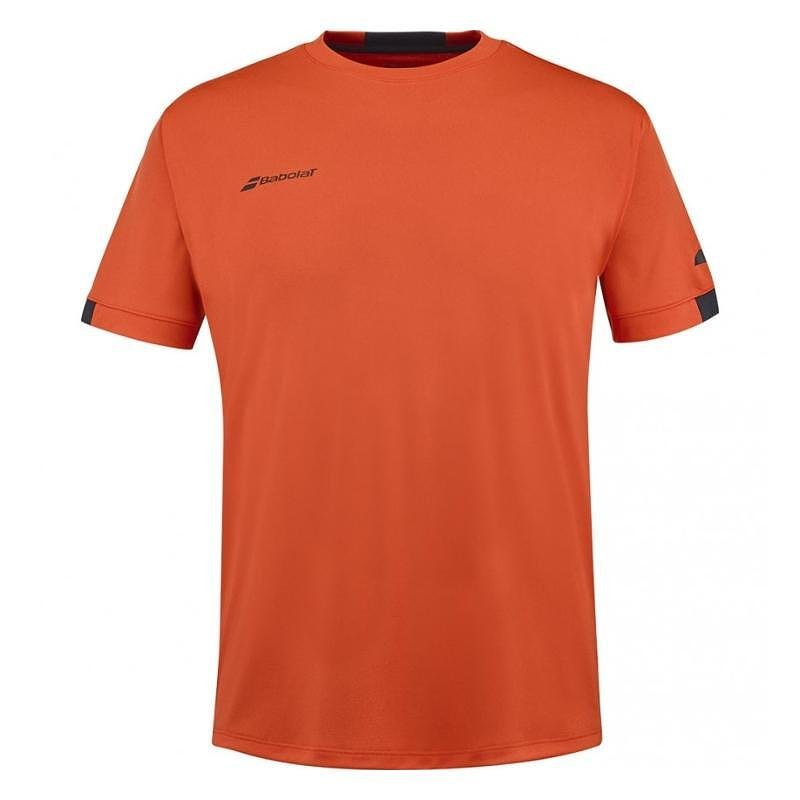 Детска тениска Babolat PLAY CREW NECK TEE 2024 - fiesta red, стилна спортна тениска за тенис и падел