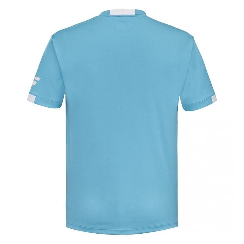 Детска тениска Babolat PLAY CREW NECK TEE 2024 - cyan blue, модерна спортна тениска за тенис и падел