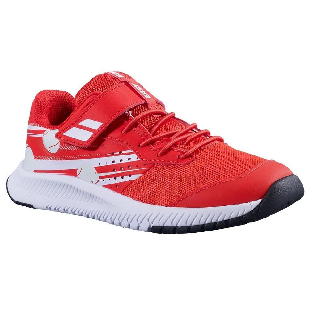 Детски маратонки Babolat PULSION KID AC CHERRY TOMATO / WHITE - леки и удобни тенис маратонки за деца