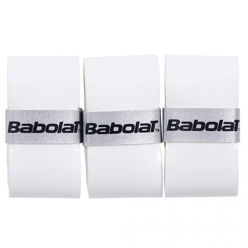 Грип Babolat PRO TOUR 2.0 x3 - white, бели тенис грипове Babolat за контрол и комфорт
