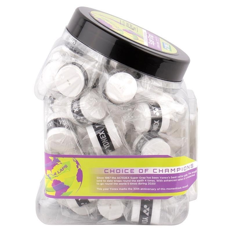 Yonex WET SUPER GRAP White box of 60 - tennis overgrips for control and absorption, Yonex