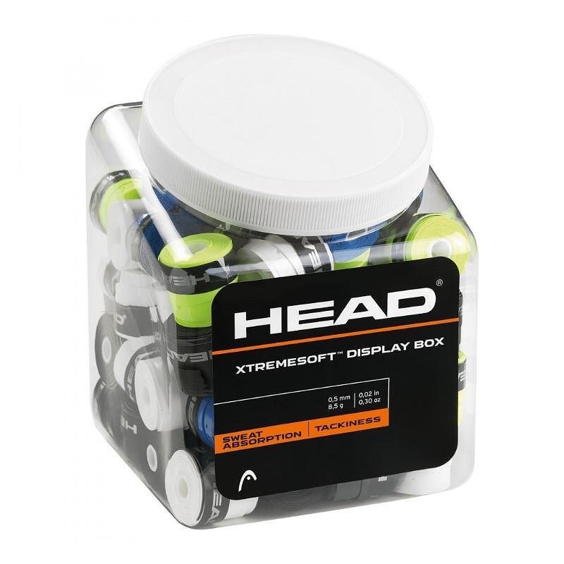 Box of Head XTREMESOFT overgrips - assorted, tennis overgrips in different colors for padel and tennis racket